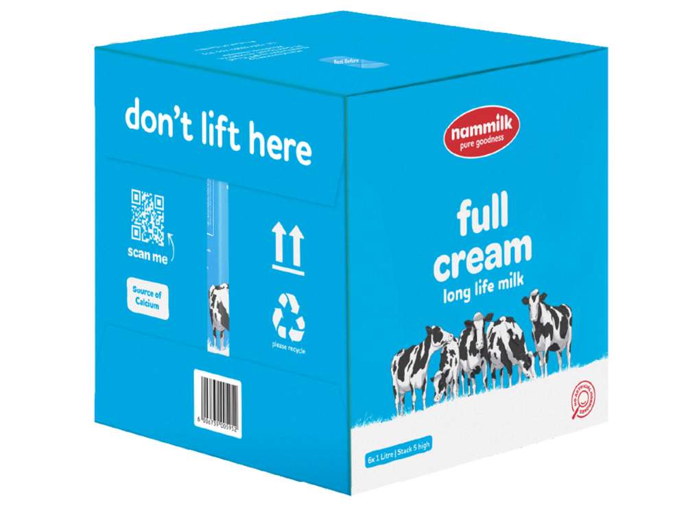 Farm fresh milk full cream 1 Litre 6 pack